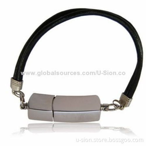 Wristband USB Flash Drives with 125MB to 32GB Memory Capacity, Customized Logos Available